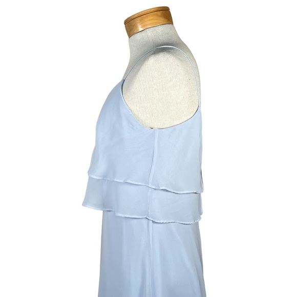 Jenny Yoo Light Blue Formal Gown With Spaghetti Straps Prom or Wedding 10 VGC - Picture 8 of 15